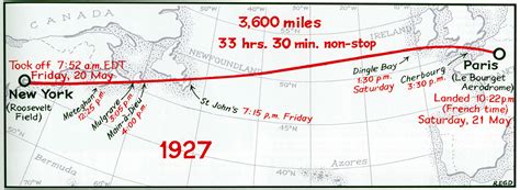 charles lindbergh route map.